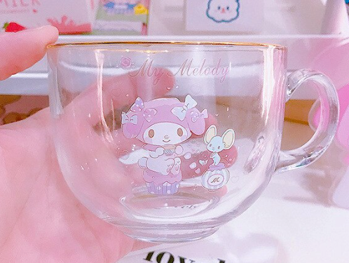 SANRIO© Gold Edge Glass Cup