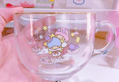 SANRIO© Gold Edge Glass Cup