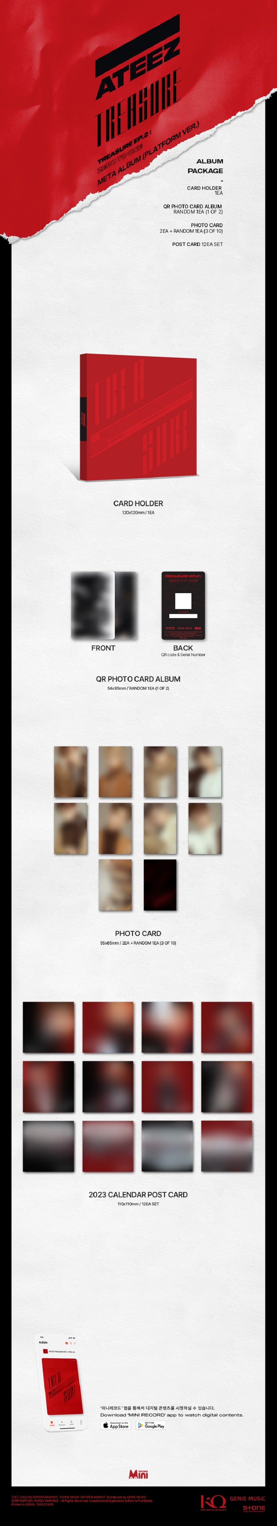 ATEEZ MINI ALBUM VOL. 2 - TREASURE EP.2 : ZERO TO ONE (PLATFORM VERSION)