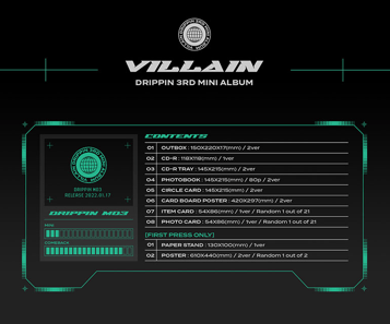 DRIPPIN Mini Album Vol. 3 - Villain