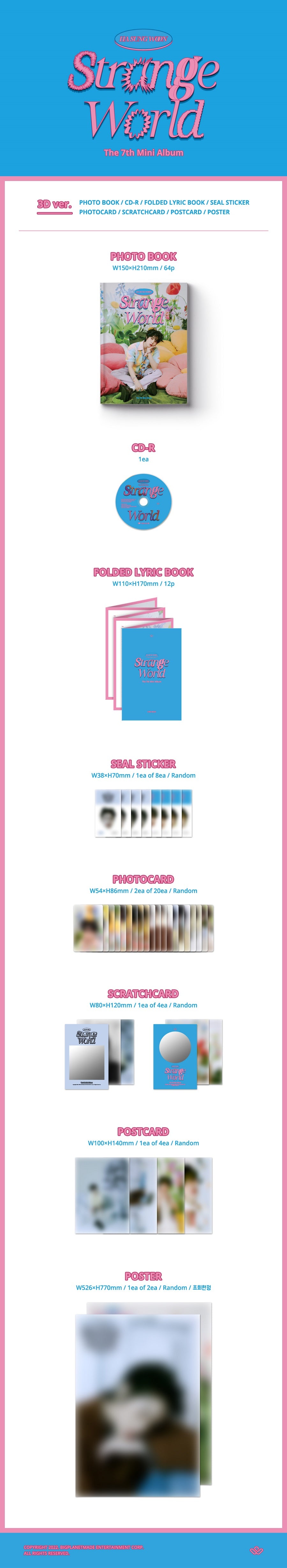 HA SUNG WOON MINI ALBUM VOL. 7 - STRANGE WORLD