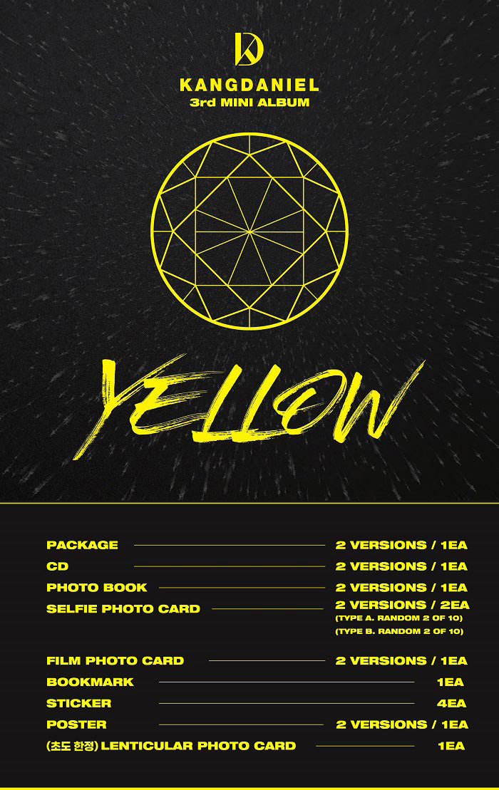 KANG DANIEL MINI ALBUM VOL. 3 - YELLOW