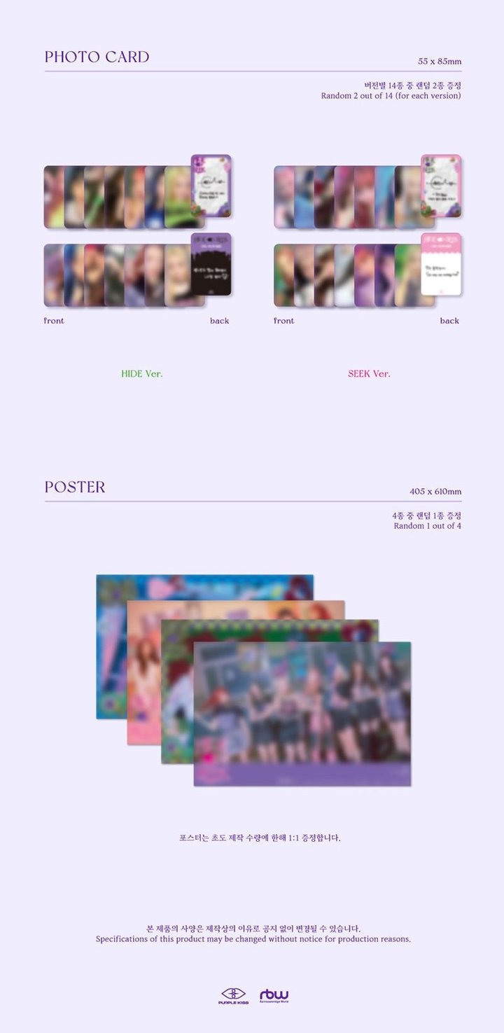 PURPLE KISS MINI ALBUM VOL. 2 - HIDE & SEEK