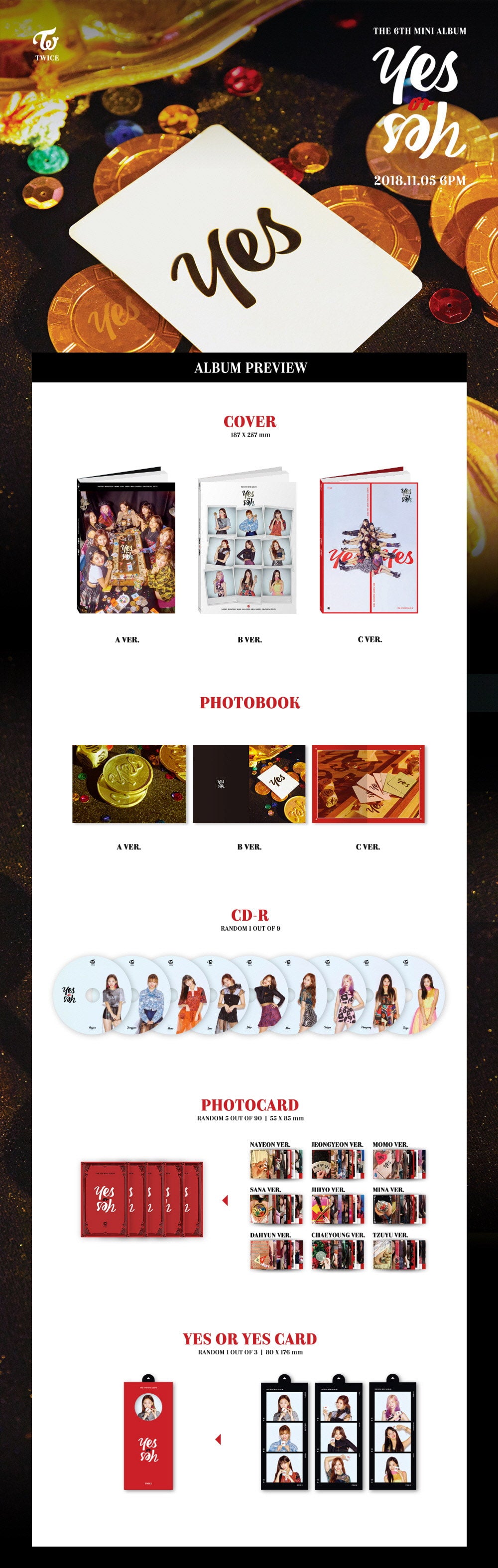 TWICE MINI ALBUM VOL. 6 - YES OR YES