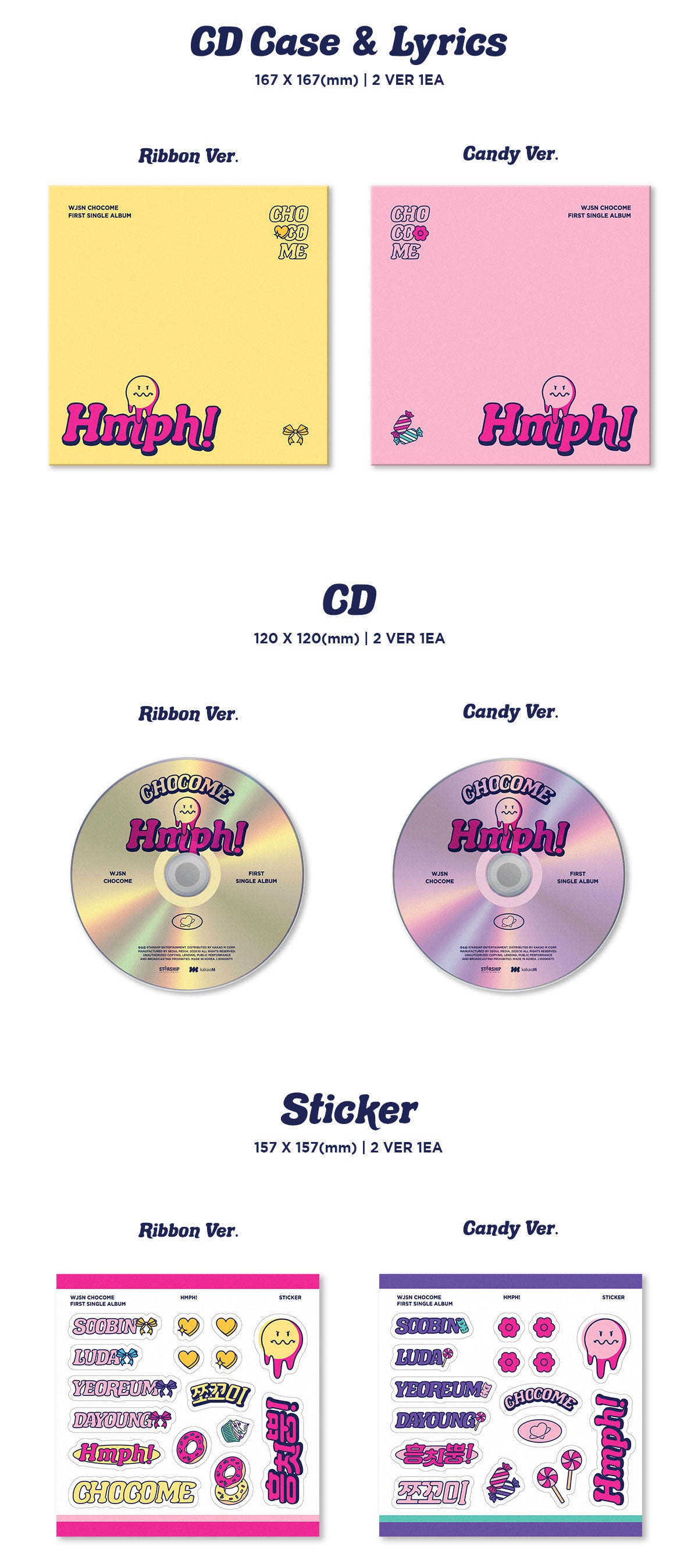 WJSN CHOCOME SINGLE ALBUM VOL. 1 - HMPH! (RANDOM VERSION)