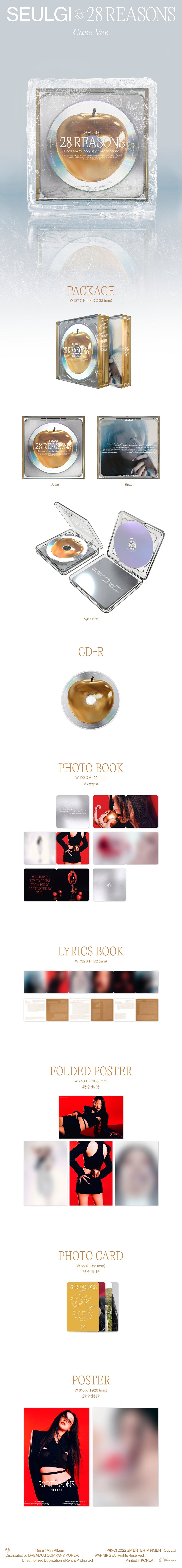 SEULGI 1st Mini Album - 28 Reasons