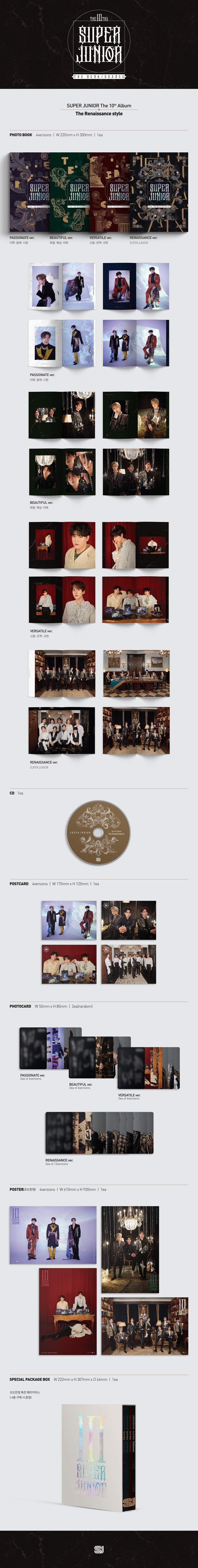 Super Junior Vol. 10 - THE RENAISSANCE (The Renaissance Style) (Random Version) - Broadcast Entertainment & Fantasia