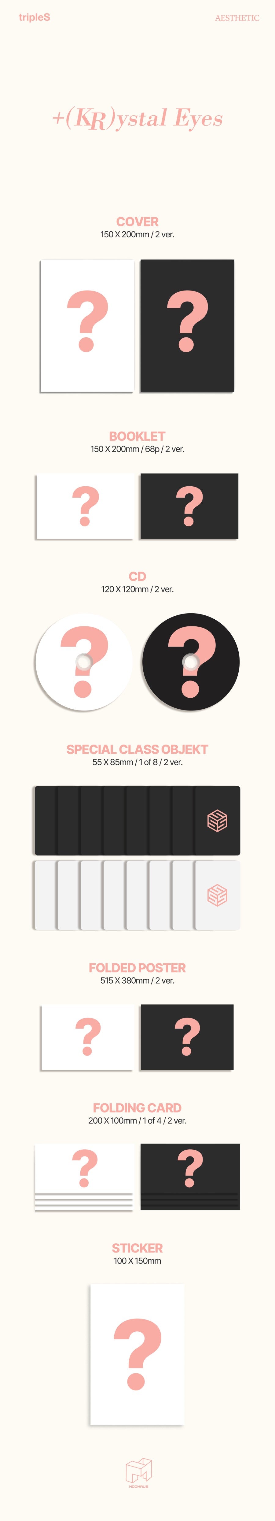 TRIPLES MINI ALBUM - +(KR)YSTAL EYES < AESTHETIC>
