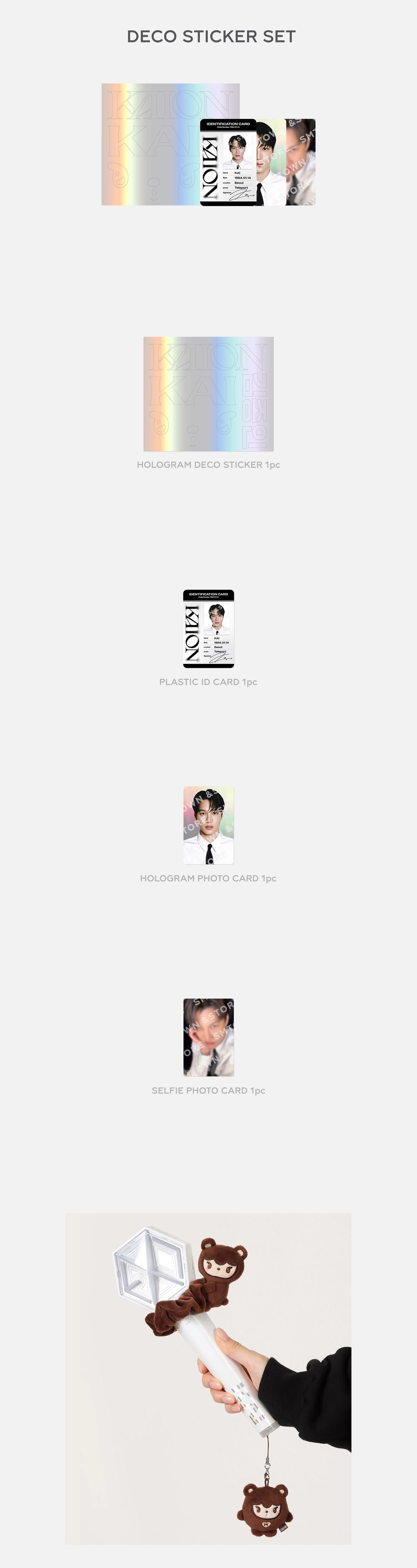 KAI - [SOLO CONCERT TOUR [KAION] ENCORE IN SEOUL MD] ID CARD + DECO STICKER SET