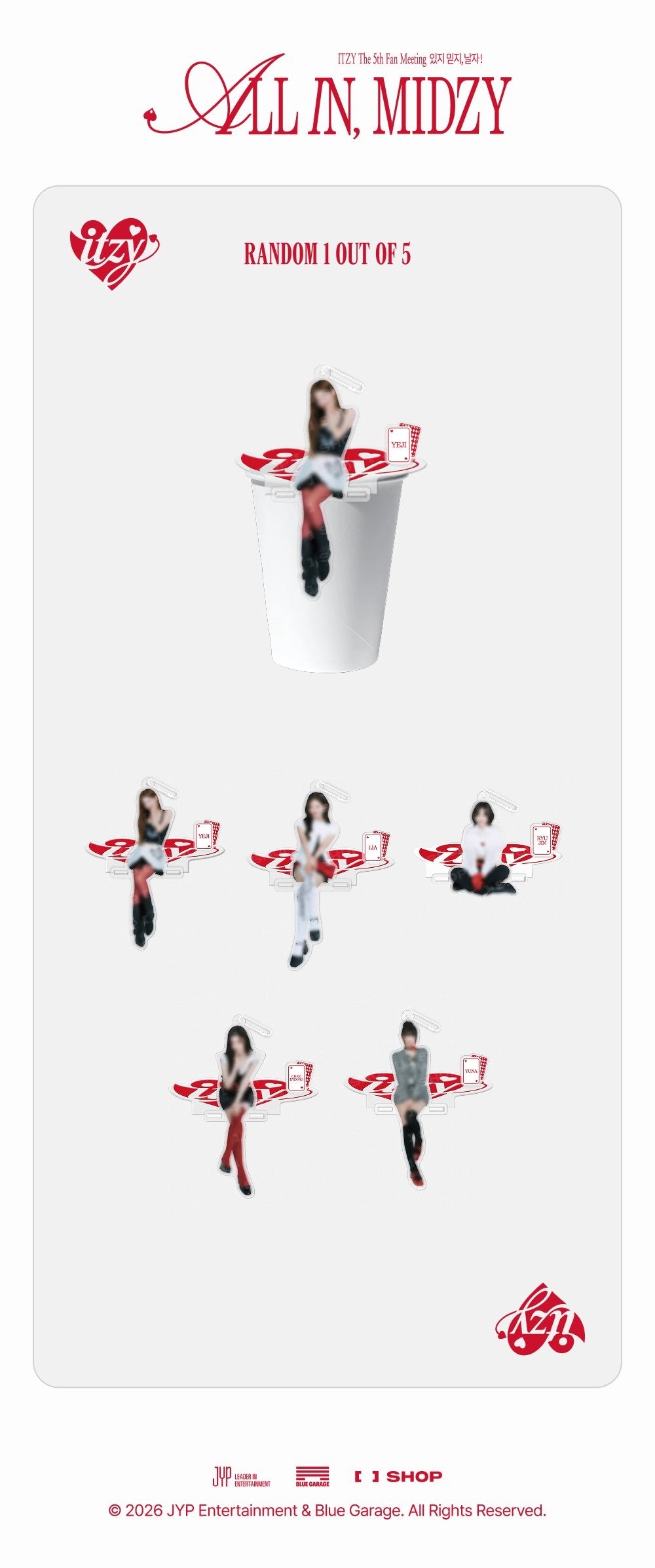 ITZY - [The 5th FANMEETING [ALL IN, MIDZY] MD] SECRET ACRYLIC STOPPER (RANDOM)
