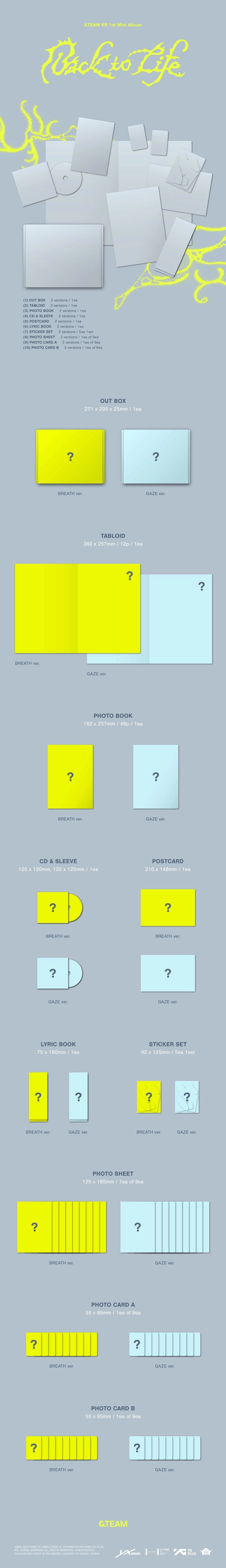 &TEAM KR 1ST MINI ALBUM - BACK TO LIFE