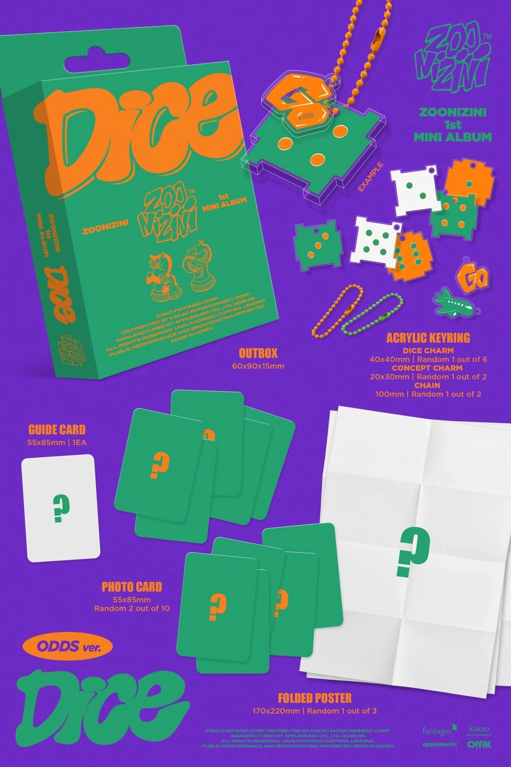ZOONIZINI (ASTRO) 1ST MINI ALBUM - DICE (ODDS VER.) (META)