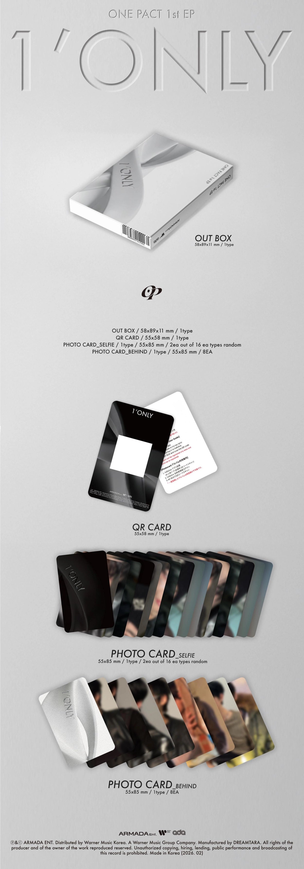 ONE PACT 1ST EP - 1'ONLY (PLATFORM VER.)