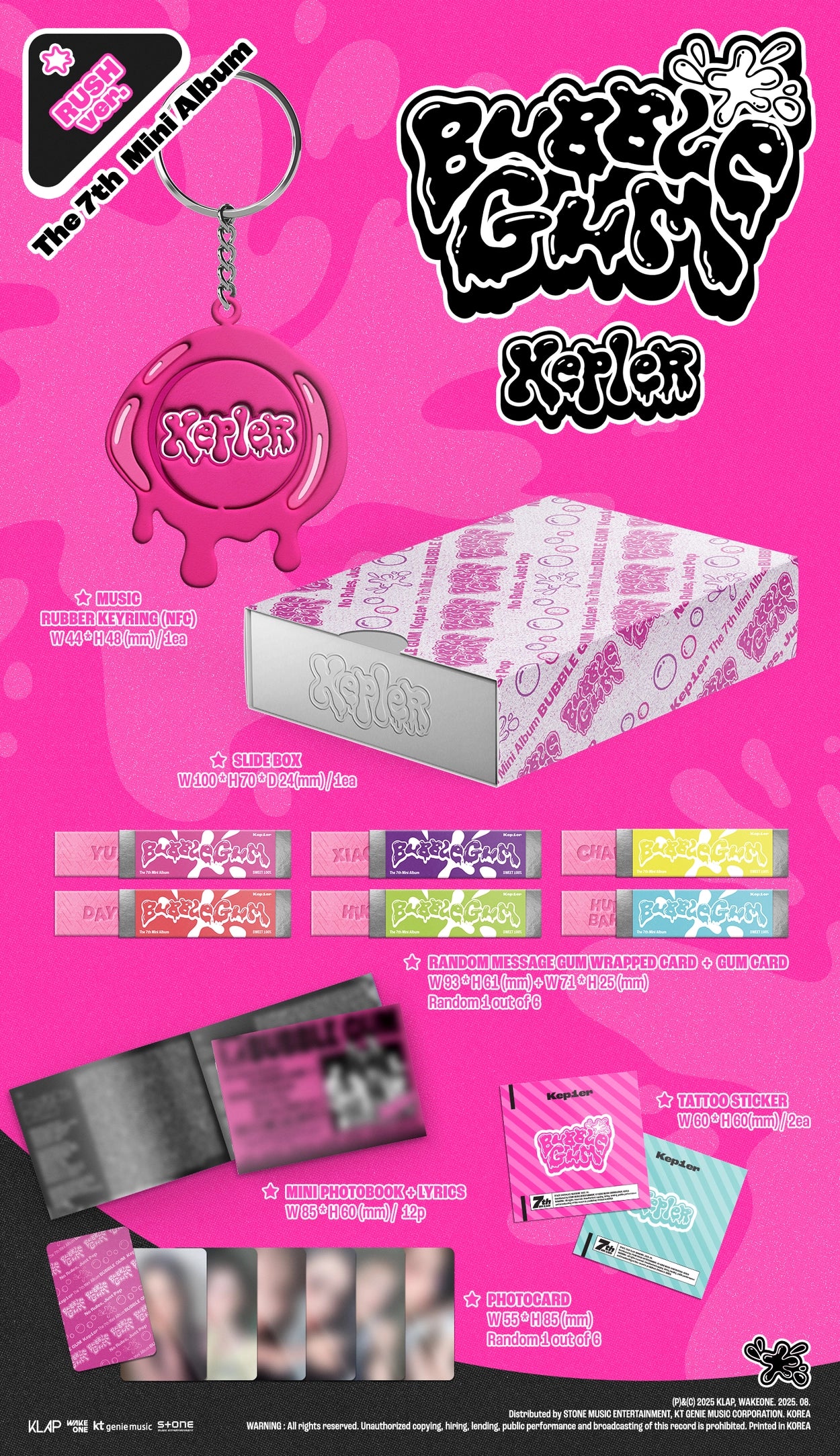 KEP1ER THE 7TH MINI ALBUM - BUBBLE GUM (RUSH VER.)