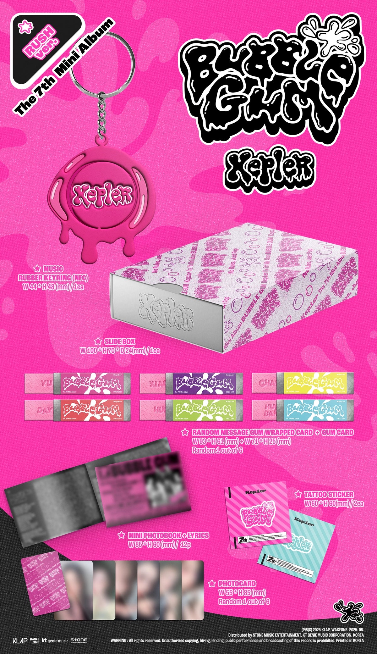 KEP1ER THE 7TH MINI ALBUM - BUBBLE GUM (RUSH VER.)