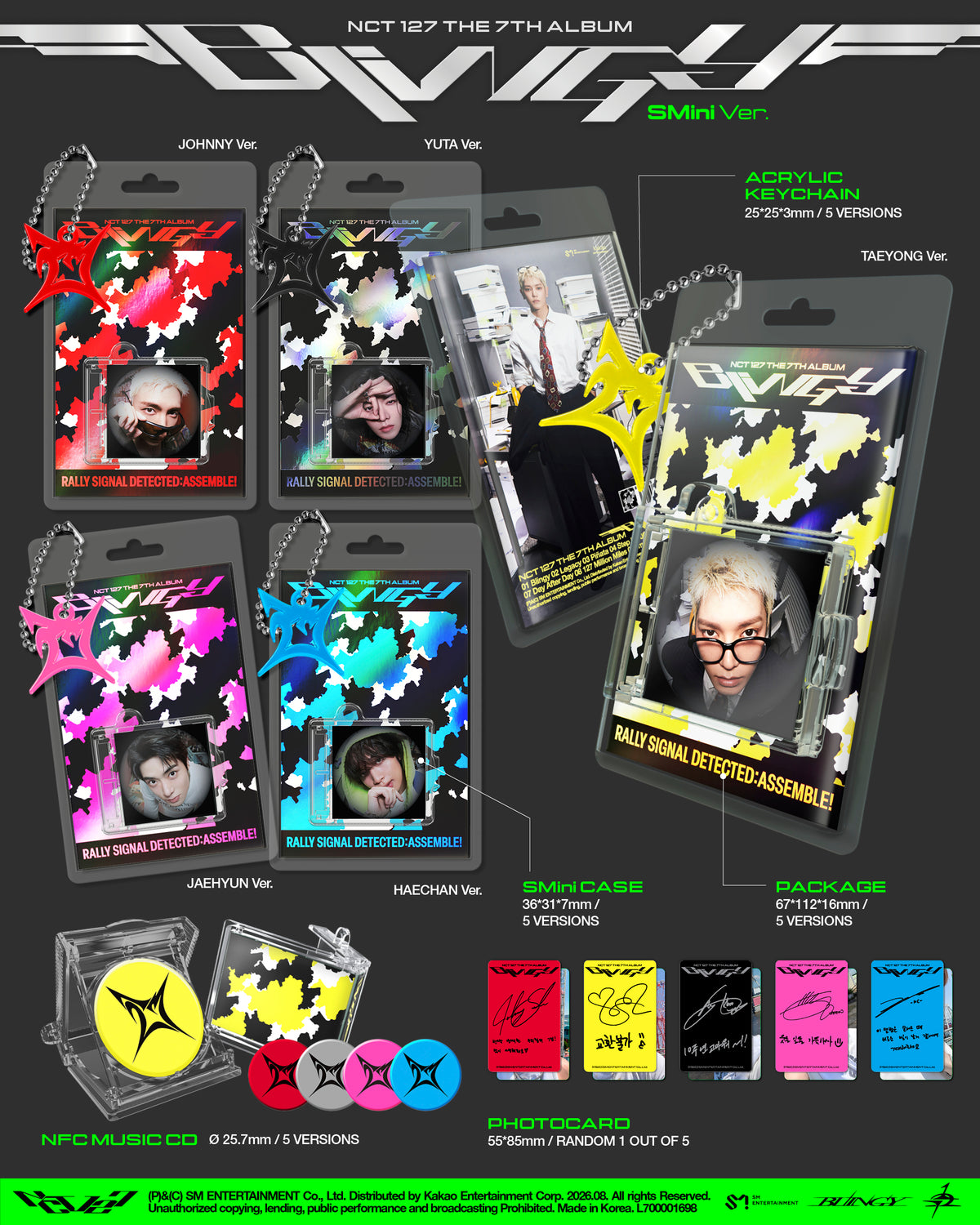 NCT 127 - 7TH ALBUM [BLINGY] (SMINI VER.)