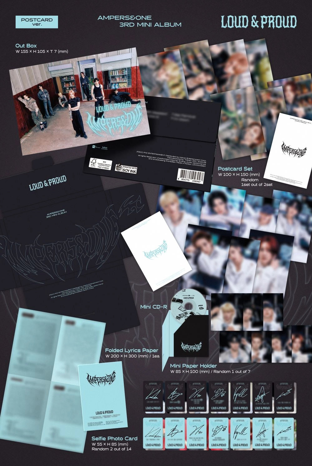 AMPERS&ONE 3RD MINI ALBUM - LOUD & PROUD (POSTCARD VER.)