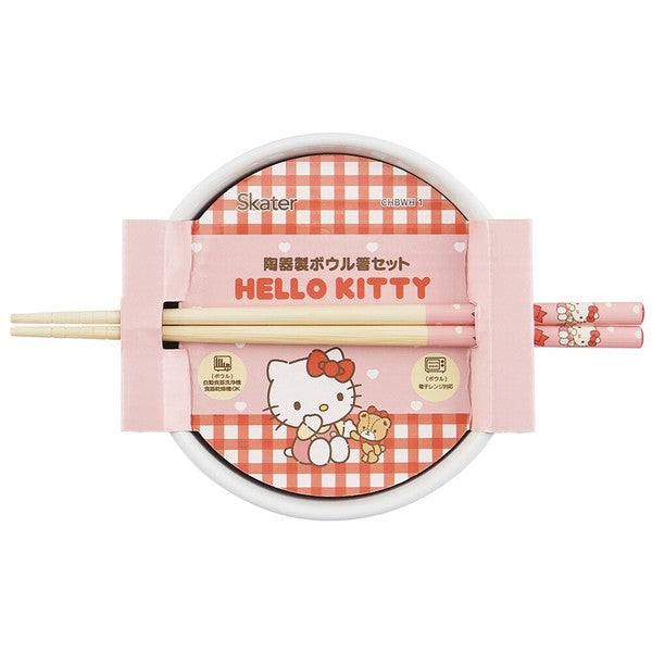 SANRIO© Ceramic Bowl and Chopsticks Set (Japan Edition)