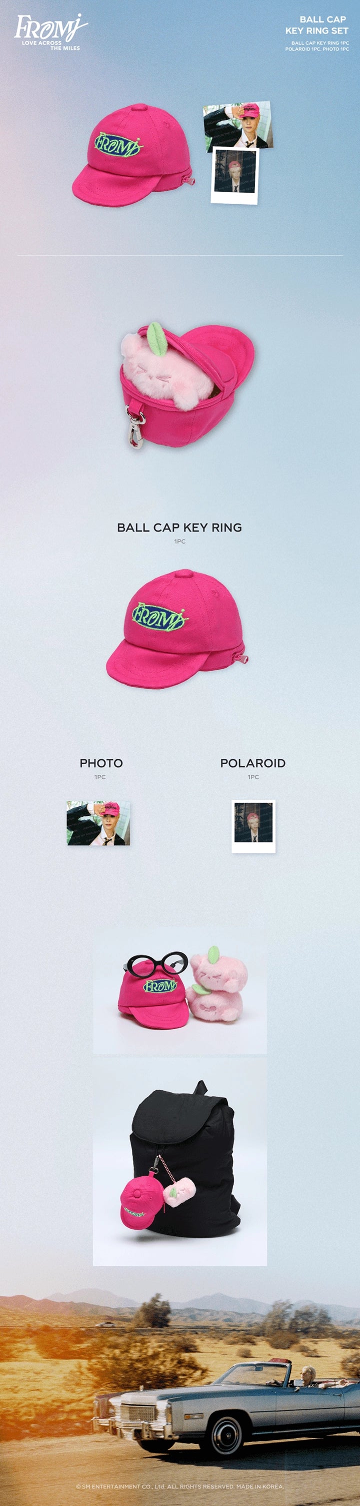 JAEHYUN (NCT 127) - THE 1ST PHOTOBOOK [FROM J : LOVE ACROSS THE MILES] MD BALL CAP KEY RING SET