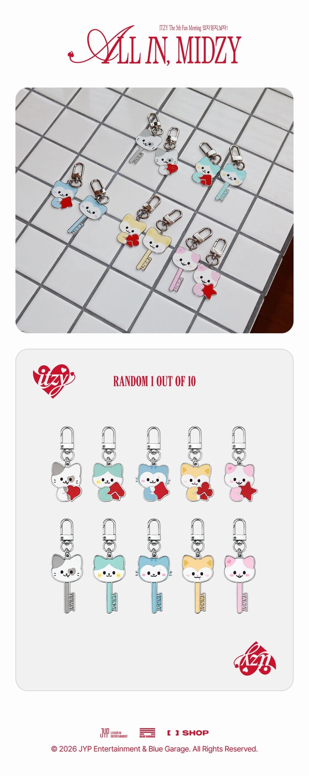 ITZY - [The 5th FANMEETING [ALL IN, MIDZY] MD] TWINZY SECRET METAL CHARM (RANDOM)