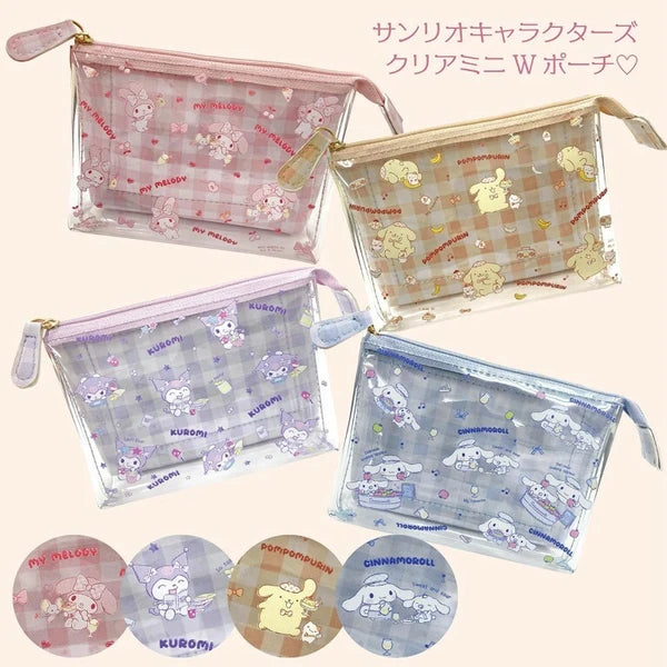 SANRIO© Clear + Checkers Pouch (Japan Edition)