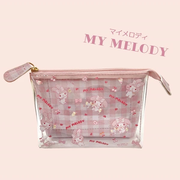SANRIO© Clear + Checkers Pouch (Japan Edition)