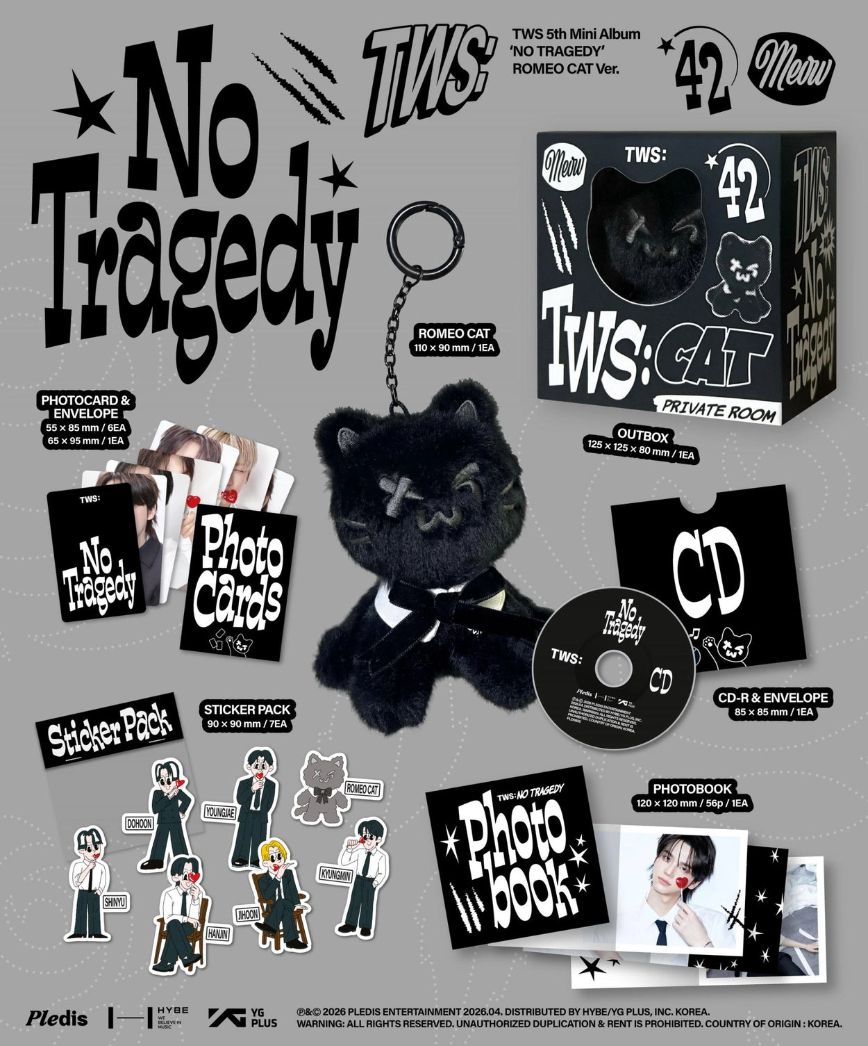 TWS 5TH MINI ALBUM - NO TRAGEDY (ROMEO CAT VER.)