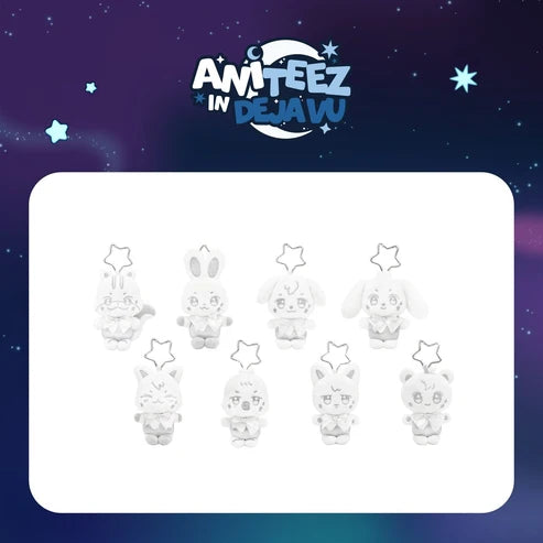 ATEEZ X ANITEEZ POP-UP [ANITEEZ IN DEJAVU] MD - SILVER ANITEEZ PLUSH KEYRING (8 VERSIONS)