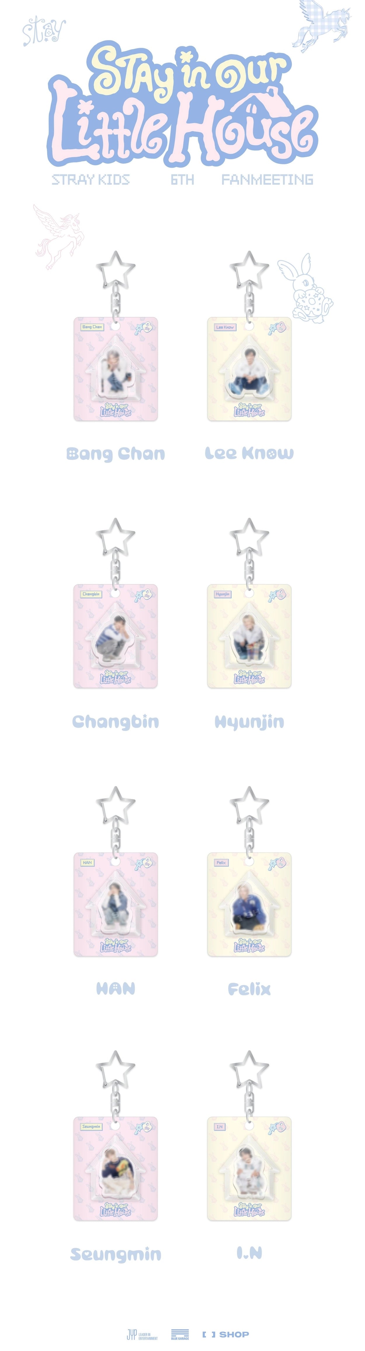 STRAY KIDS - 6TH FANMEETING [STAY IN OUR LITTLE HOUSE] MINI BLOCK KEYRING OFFICIAL MD