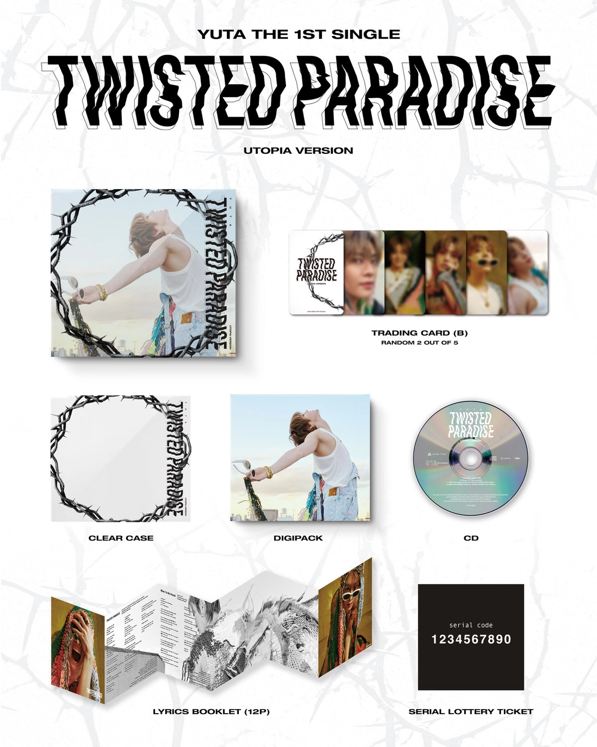 YUTA (NCT 127) JAPANESE ALBUM - TWISTED PARADISE (LIMITED - UTOPIA VERSION)
