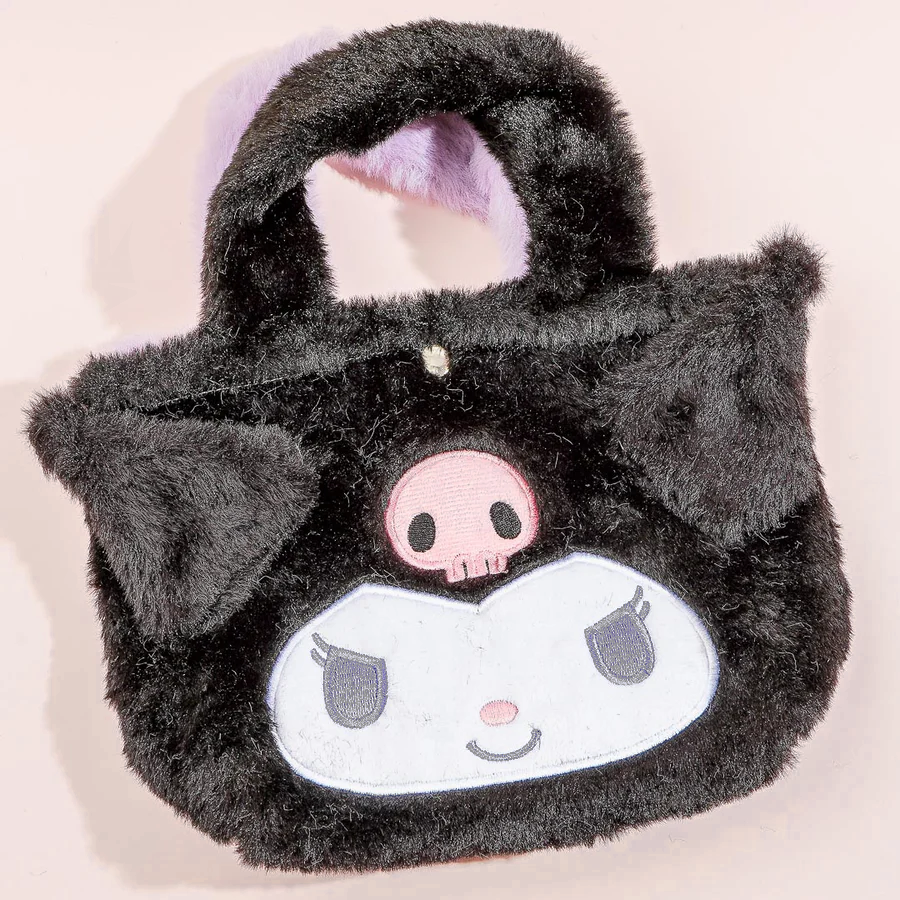 SANRIO Kuromi & Baku Furry Authentic Tote Bag Plush 2-Side