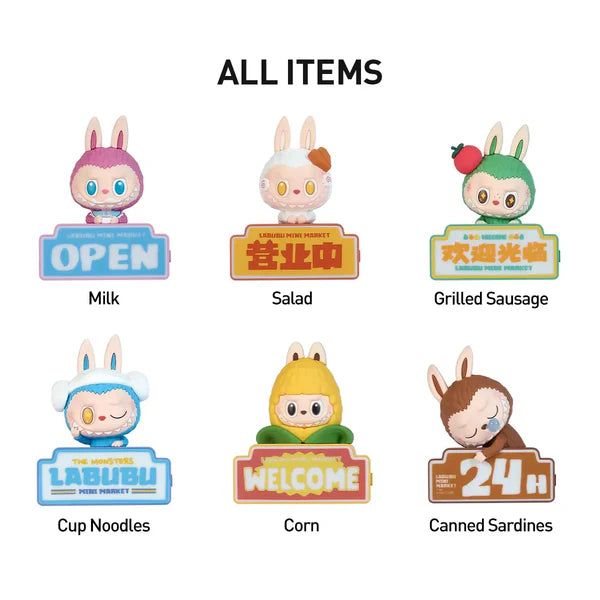 POP MART Authentic THE MONSTER Labubu Wacky Mart Series Magnet Mystery Box (1 Piece)