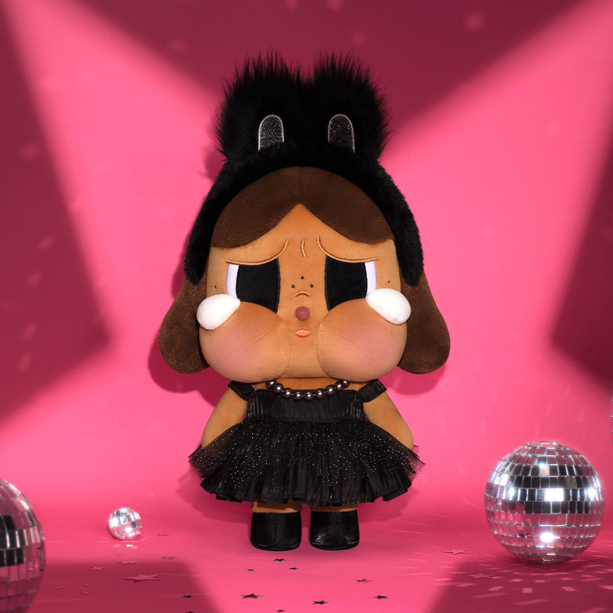 POP MART Authentic CryBaby Shiny XL Black Plush