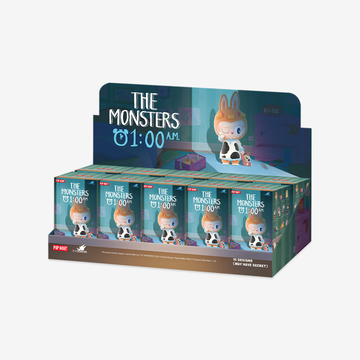 POP MART Authentic THE MONSTER Labubu Figure 1:00 A.M. Mystery Box