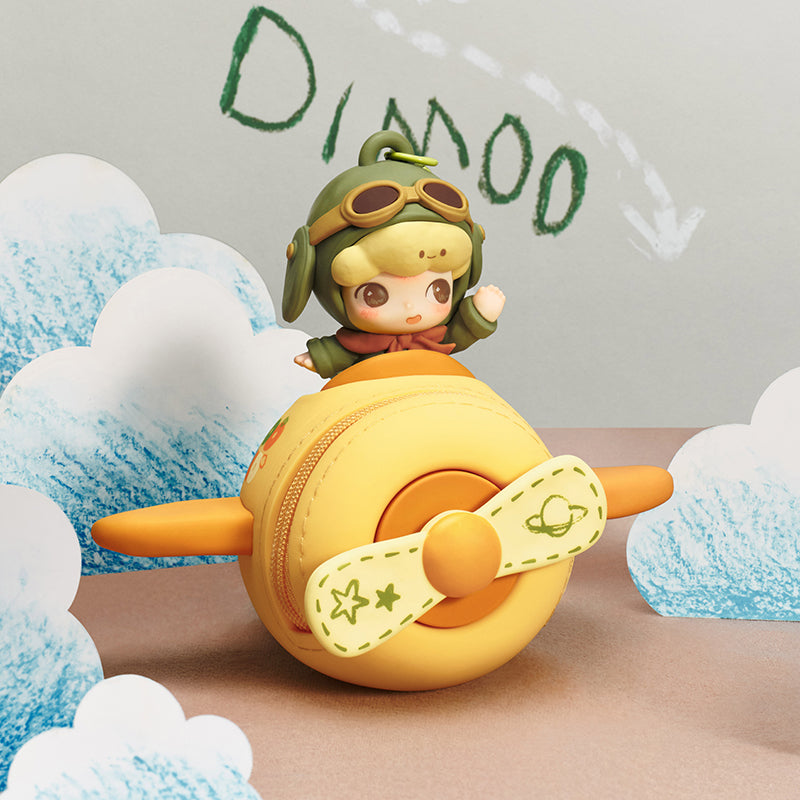 POP MART Authentic DIMOO Airplane Hanging Case