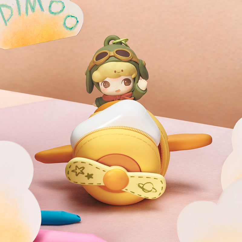 POP MART Authentic DIMOO Airplane Hanging Case