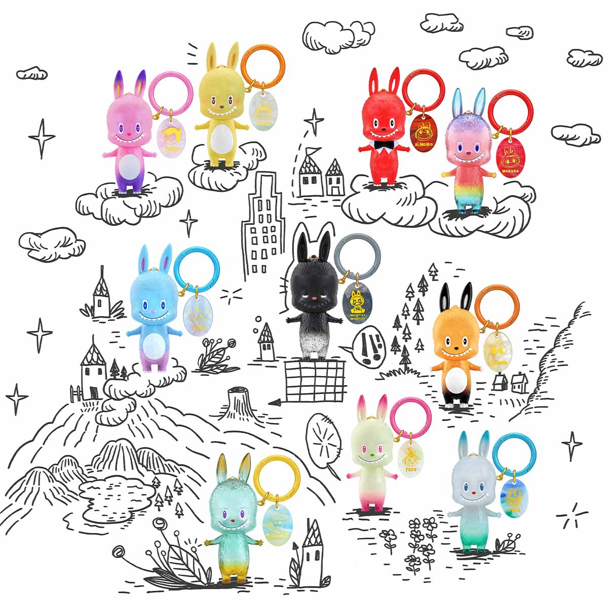 POP MART Authentic THE MONSTERS Labubu 10th Anniversary Series Keychain Mystery Box 10 Designs