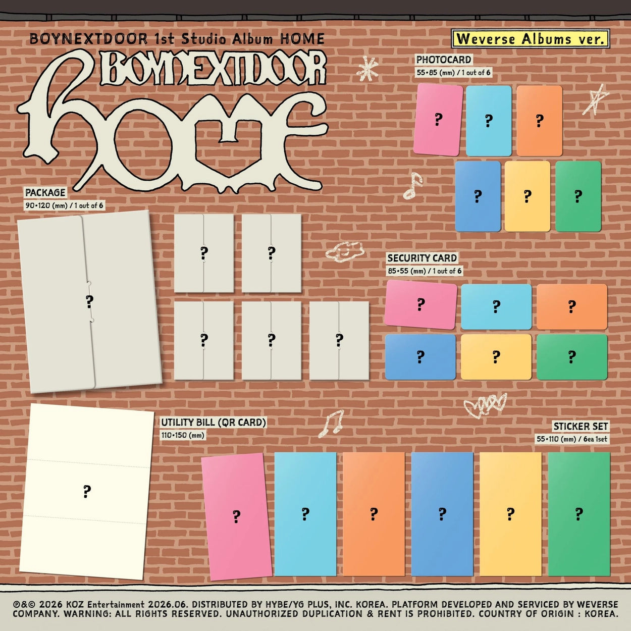 BOYNEXTDOOR 1ST STUDIO ALBUM - HOME (WEVERSE ALBUMS VER.)