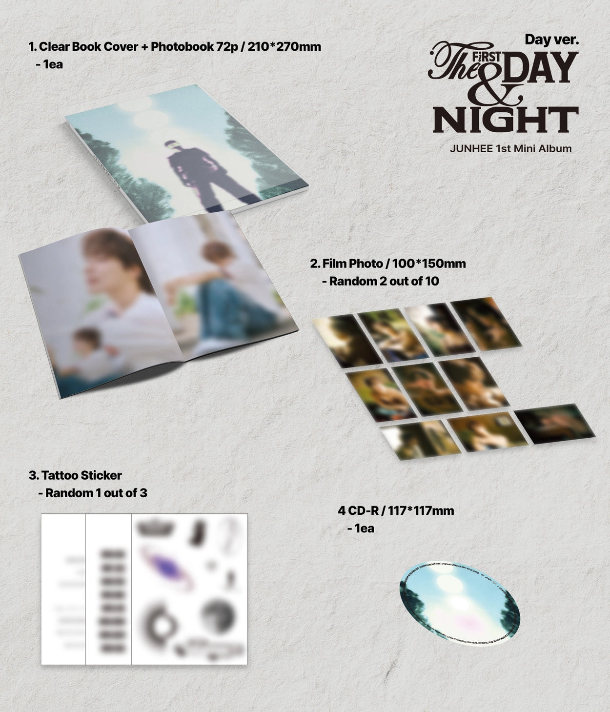 JUNHEE 1ST MINI ALBUM - THE FIRST DAY & NIGHT