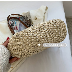 Basket Beige Shoulder Bag