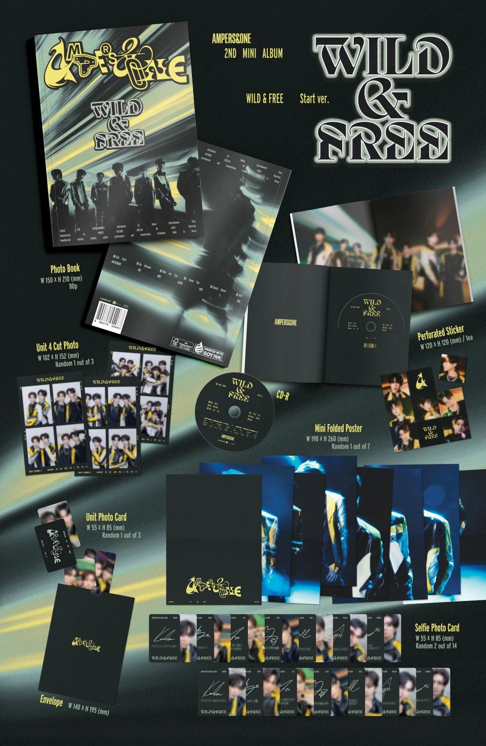 AMPERS&ONE 2ND MINI ALBUM - WILD & FREE (START VER.)