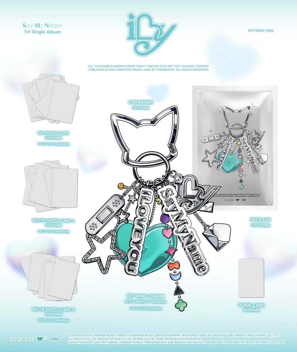 SAY MY NAME 1ST SINGLE ALBUM - ILY (KEY RING VER.)