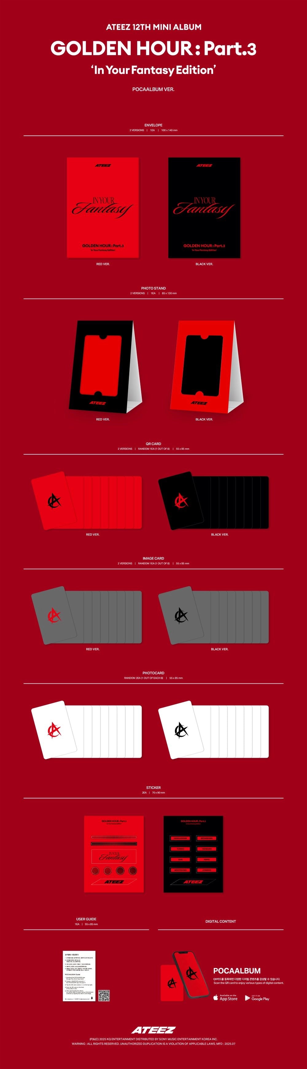 ATEEZ - GOLDEN HOUR : PART.3 'IN YOUR FANTASY' (POCAALBUM)