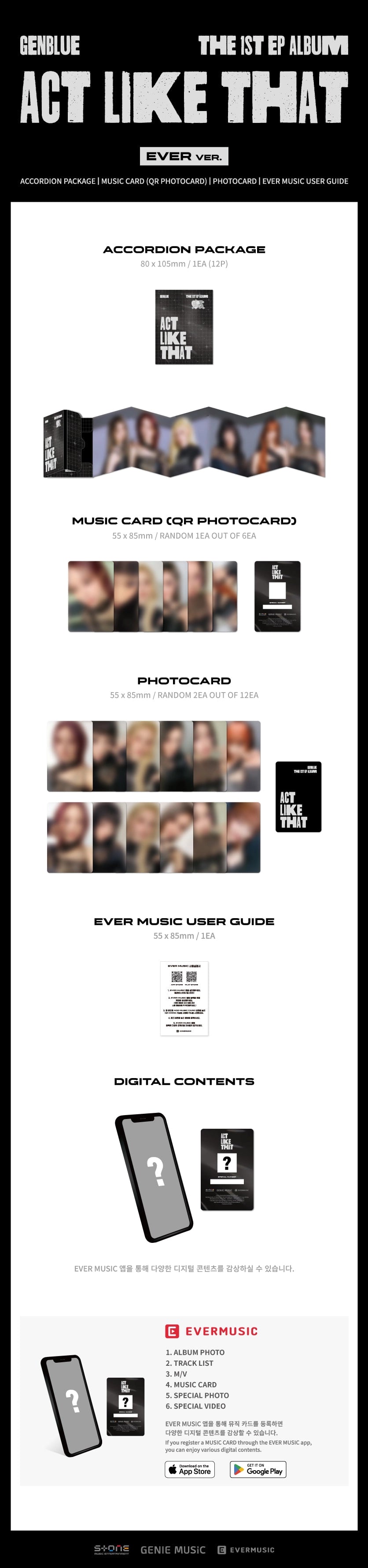 GENBLUE 1ST EP ALBUM - ACT LIKE THAT (EVER MUSIC VER.)
