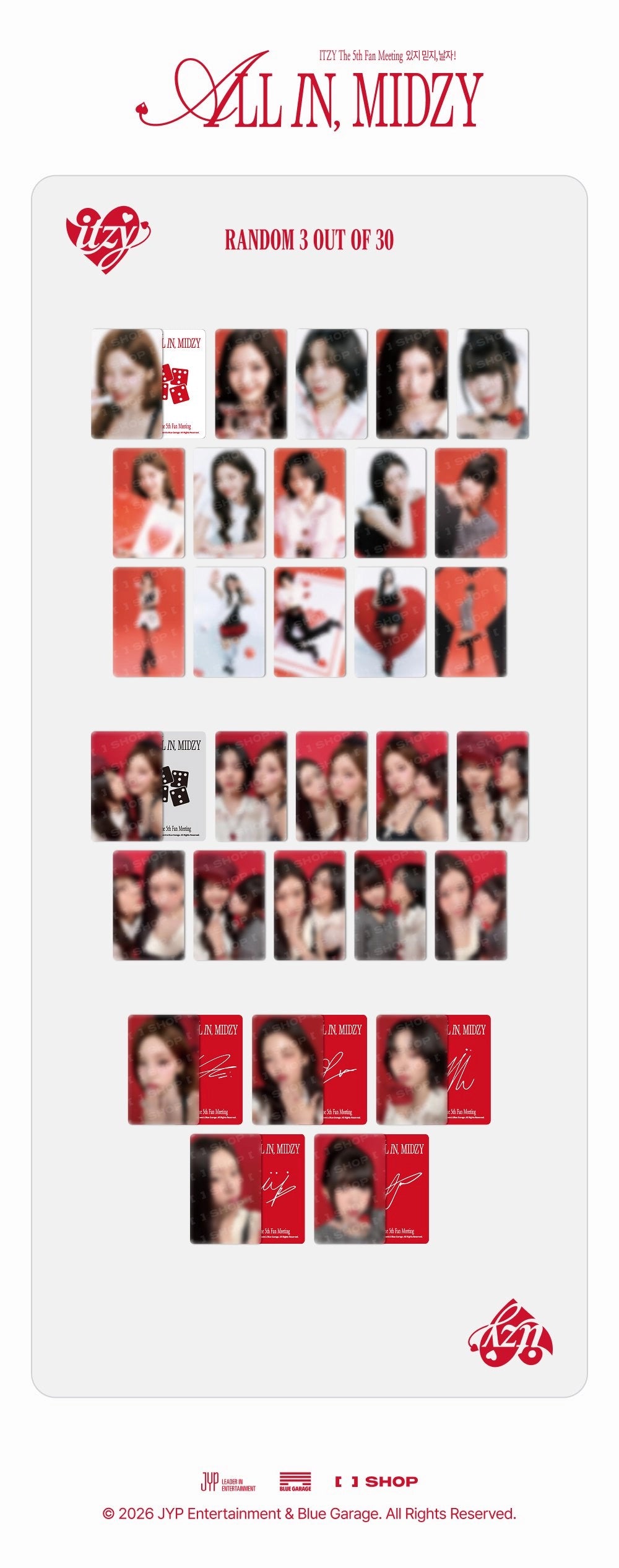 ITZY - [The 5th FANMEETING [ALL IN, MIDZY] MD] TRADING CARD (RANDOM)