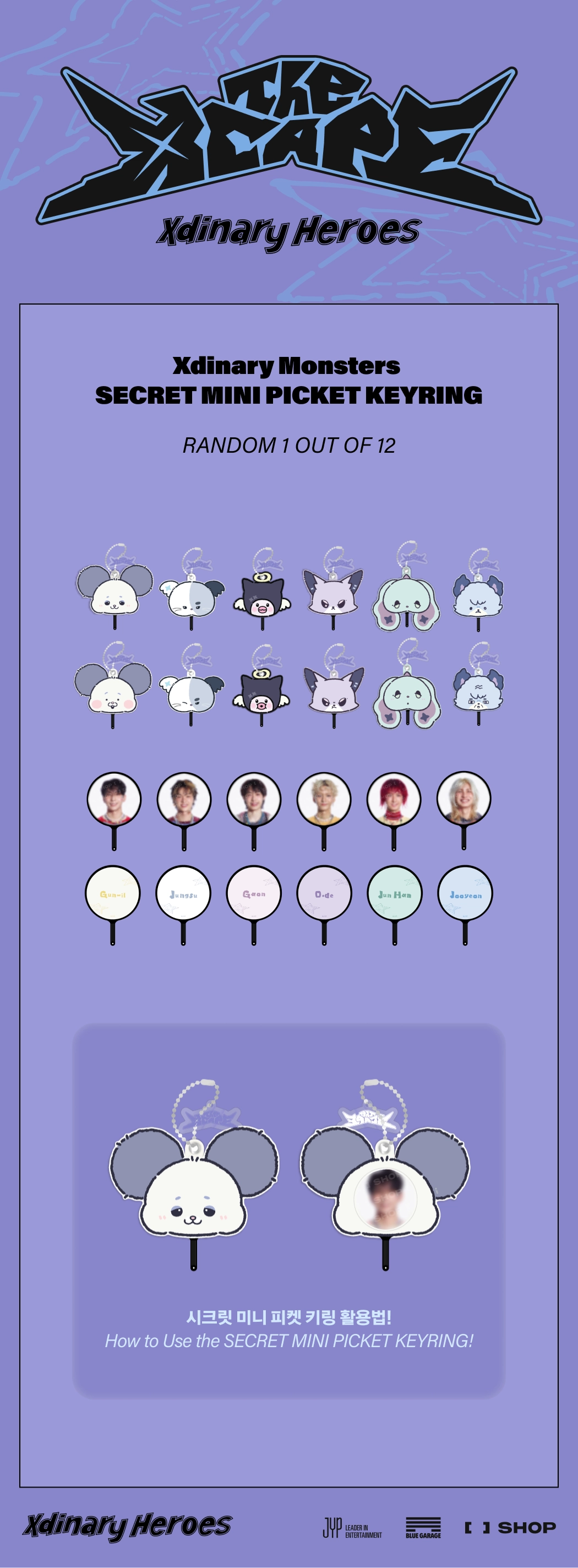 XDINARY HEROES - XDINARY MONSTERS SECRET MINI PICKET KEYRING - THE XCAPE