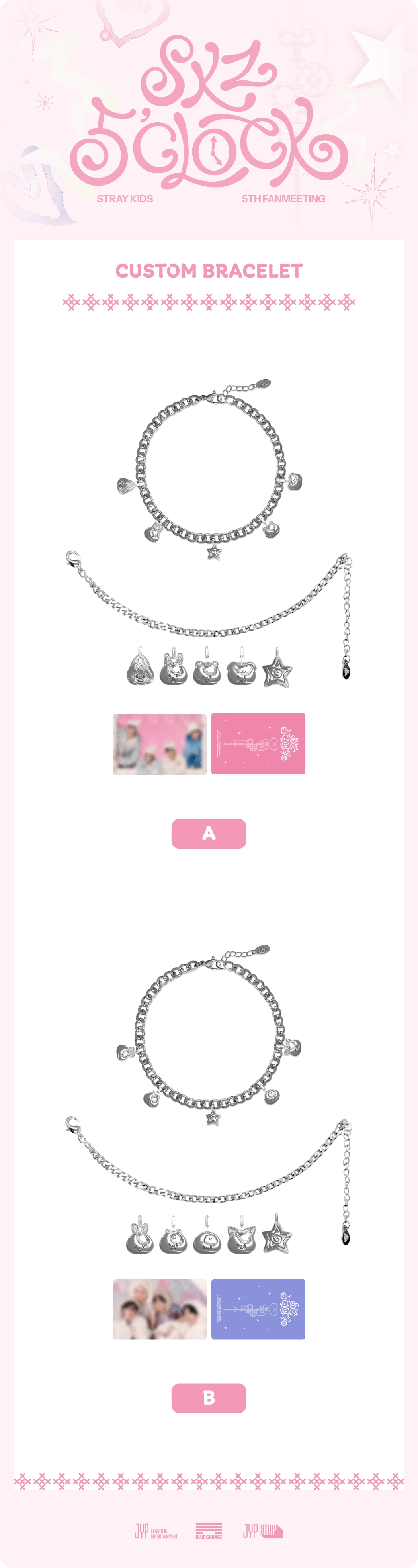 Stray Kids - [SKZ 5'CLOCK] OFFICIAL MD CUSTOM BRACELET