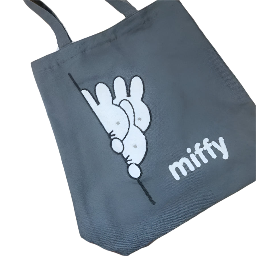 MIFFY© Towel Stitch Grey Tote Bag (Japan Edition)