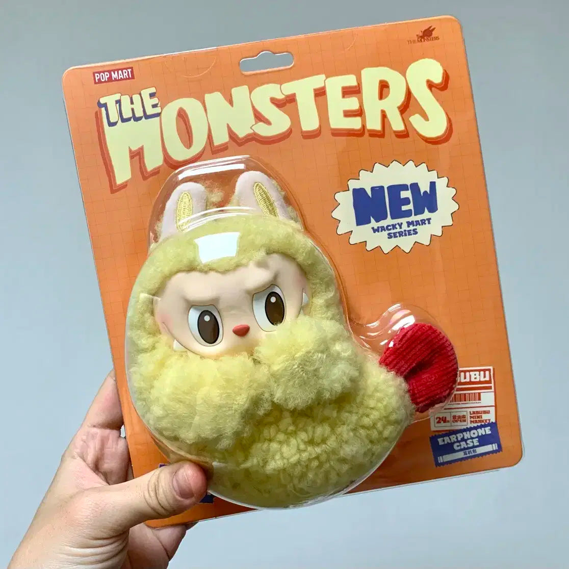 POP MART Authentic THE MONSTERS Labubu Wacky Mart Shrimp Plush Pendant Keychain