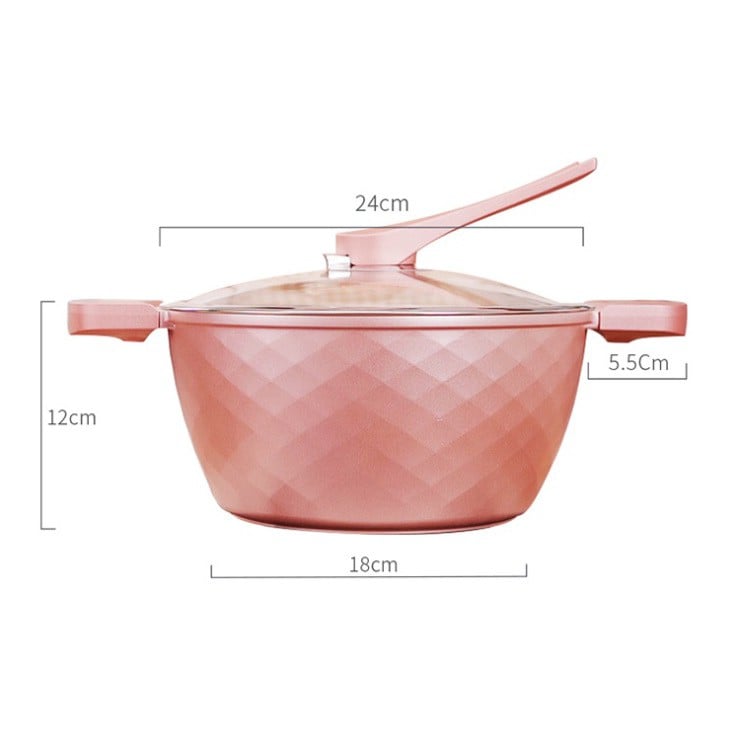 HXMAIN Marble Stone Pot 24cm